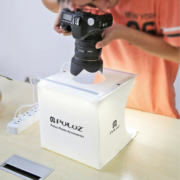 Luminara Mini-Fotostudio | 23 cm Lichtbox | Weiches LED-Licht für Schmuck- & Produktfotografie