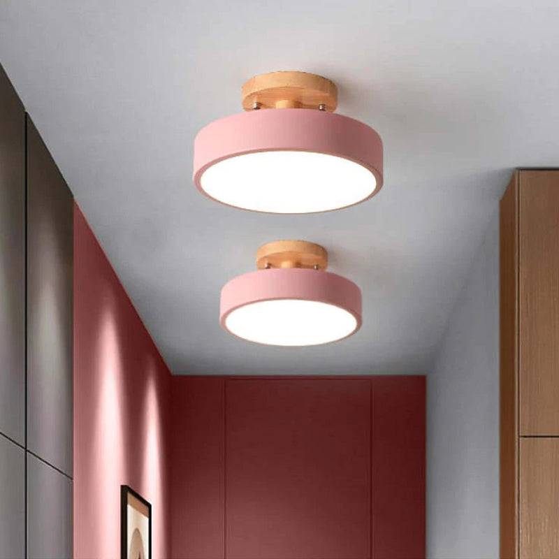 LED Deckenlampe Aurora | Modernes Design aus Holz & Acryl | Energiesparend | Verschiedene Farben