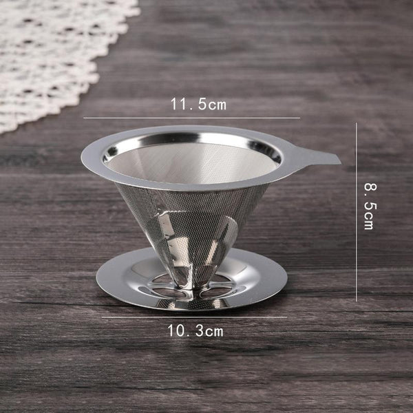 Brewvivo  Kaffee Dauerfilter aus Edelstahl | Feines Sieb & Schneller Auslauf | Ø 11,5–12,5 cm | Wiederverwendbar & Nachhaltig