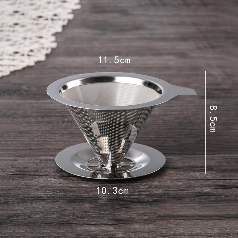 Brewvivo  Kaffee Dauerfilter aus Edelstahl | Feines Sieb & Schneller Auslauf | Ø 11,5–12,5 cm | Wiederverwendbar & Nachhaltig