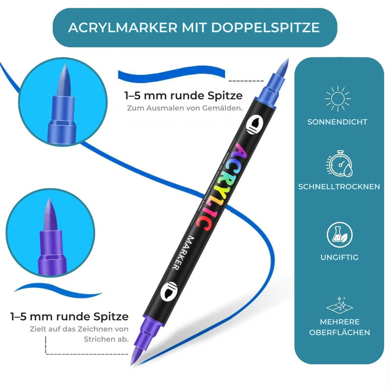 InkGlow - Acrylfarbe Markerstift