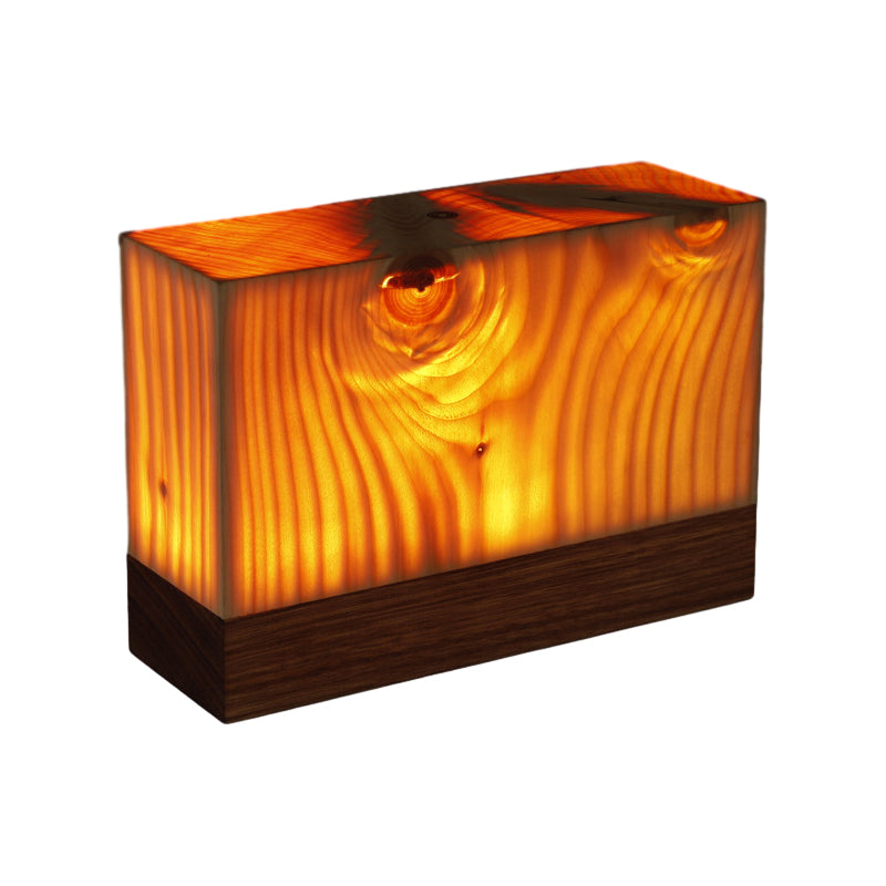 LED Tischlampe Lumaviva NaturLite | Touch-Dimmung & Akku | Kabellos & Wiederaufladbar | Holzoptik | Für Schlafzimmer, Schreibtisch & Wohnzimmer