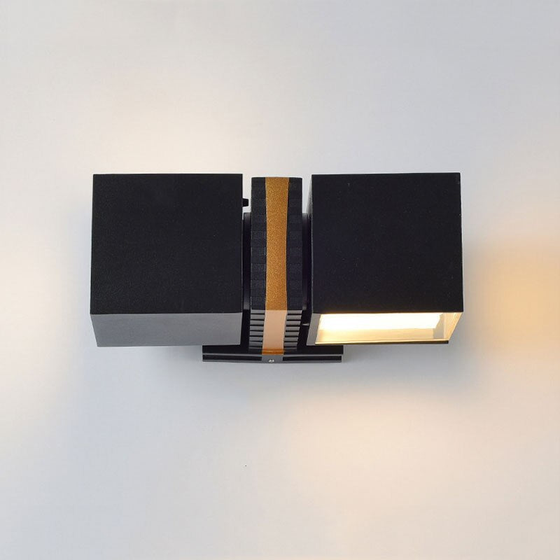 Lumovar Wandlampe Außen Verstellbar | Wasserdicht & Modern | 24,5 × 16 cm | Schwarz