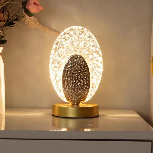 Plumalux Tischlampe Pfau-Design | Kabellos & USB-wiederaufladbar | Dimmbares LED-Licht | 22×13,5 cm | ABS-Gehäuse
