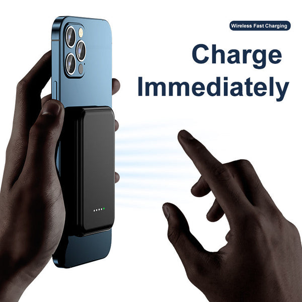 Magnera Magnetische Powerbank 5000 mAh | Kompatibel mit iPhones | USB-Ausgang 5 V/2,1 A | Kompakt & Stylisch