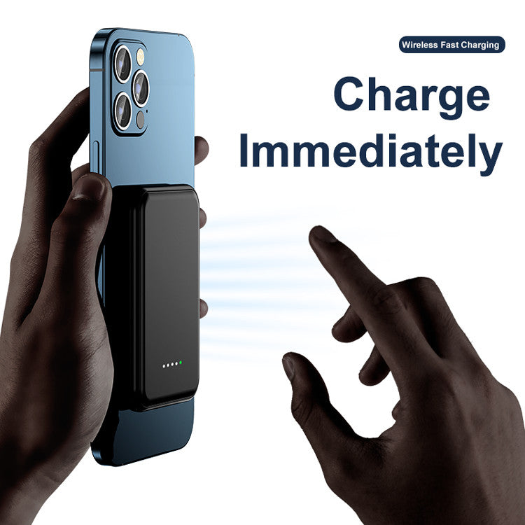 Magnera Magnetische Powerbank 5000 mAh | Kompatibel mit iPhones | USB-Ausgang 5 V/2,1 A | Kompakt & Stylisch