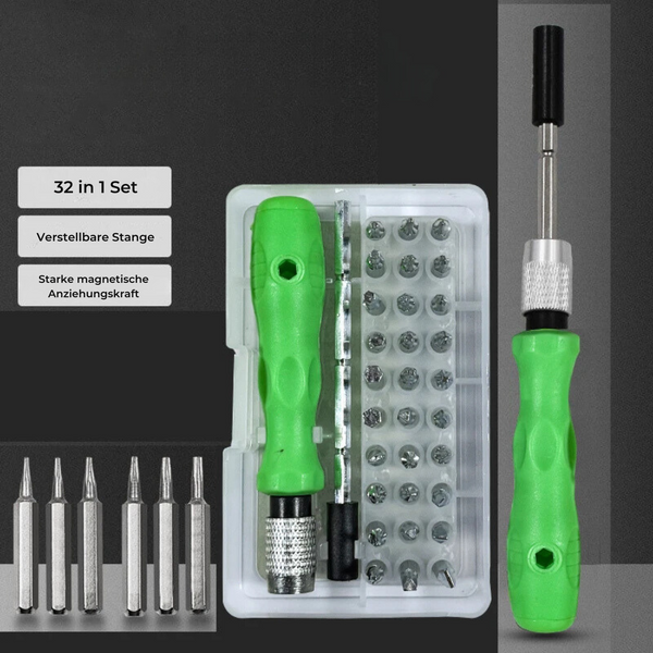 ToolMate - Präzisions-Schraubendreher-Set mit 32-in-1 Vielseitigkeit!