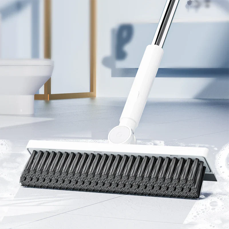 Badreiniger FlexiClean 2-in-1 | Silikon-Bürste & Abzieher | Langer Griff | Streifenfreie Sauberkeit