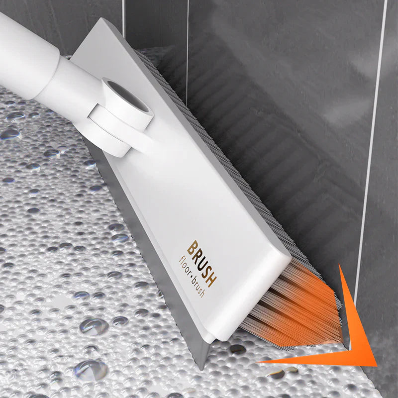 Badreiniger FlexiClean 2-in-1 | Silikon-Bürste & Abzieher | Langer Griff | Streifenfreie Sauberkeit