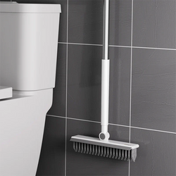 Badreiniger FlexiClean 2-in-1 | Silikon-Bürste & Abzieher | Langer Griff | Streifenfreie Sauberkeit