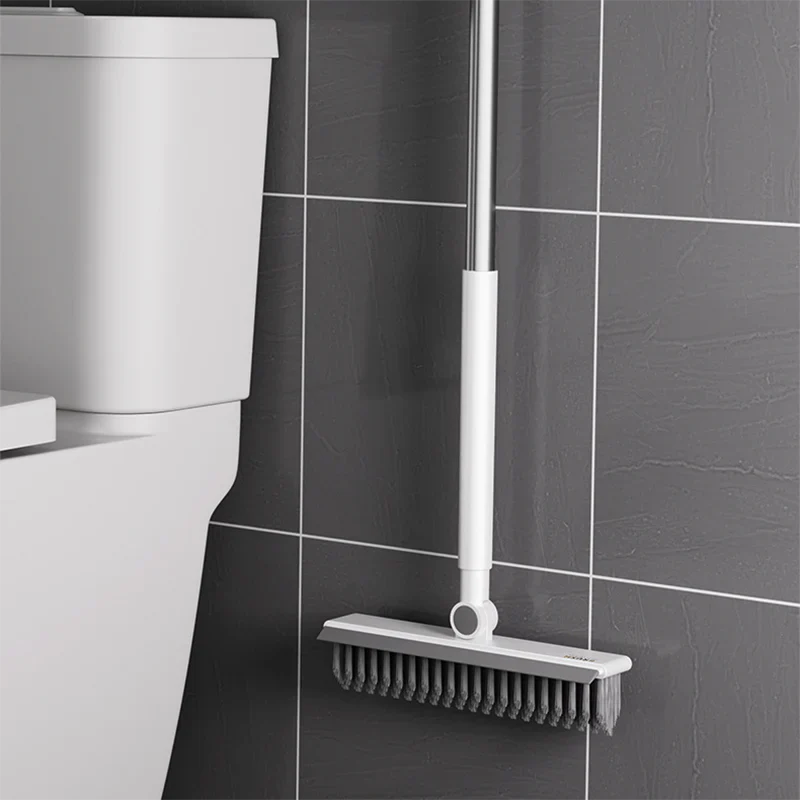 Badreiniger FlexiClean 2-in-1 | Silikon-Bürste & Abzieher | Langer Griff | Streifenfreie Sauberkeit