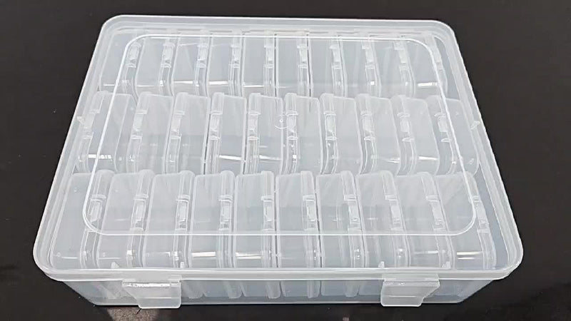 Perlen-Organizer-Set SortiPearl | 30-teilig | Transparent | Kompakt & stapelbar | Für Schmuck, Bastel- & Kleinteile