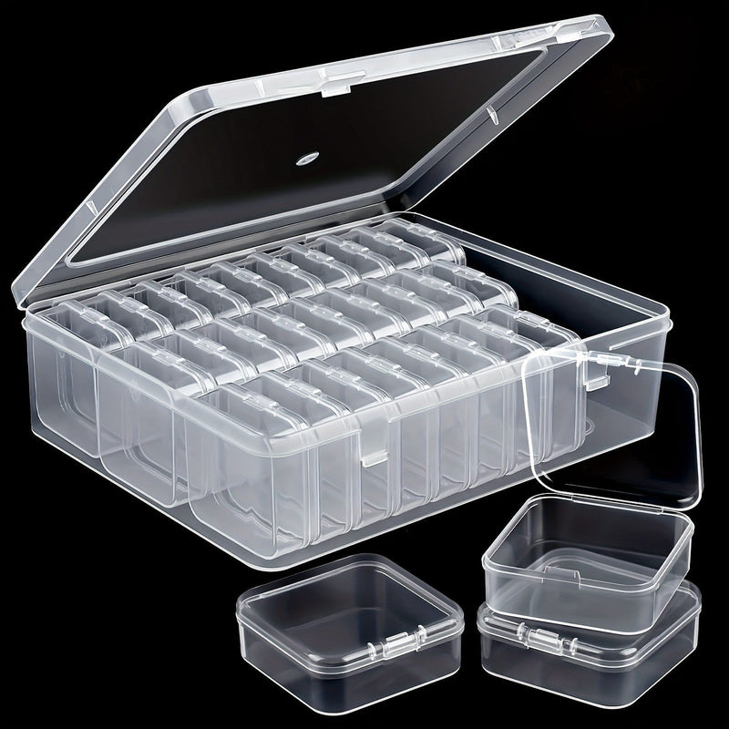 Perlen-Organizer-Set SortiPearl | 30-teilig | Transparent | Kompakt & stapelbar | Für Schmuck, Bastel- & Kleinteile