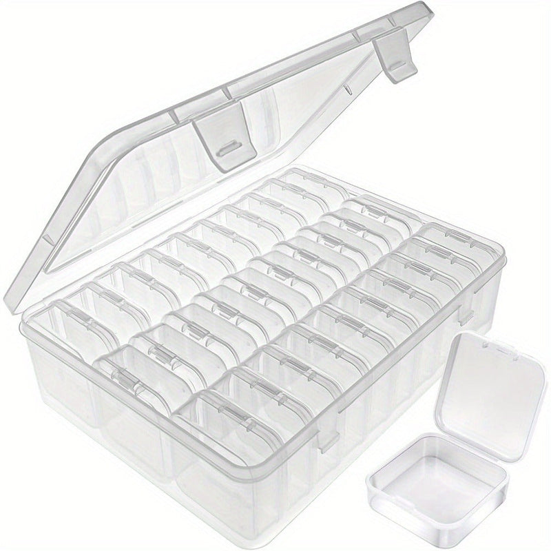 Perlen-Organizer-Set SortiPearl | 30-teilig | Transparent | Kompakt & stapelbar | Für Schmuck, Bastel- & Kleinteile