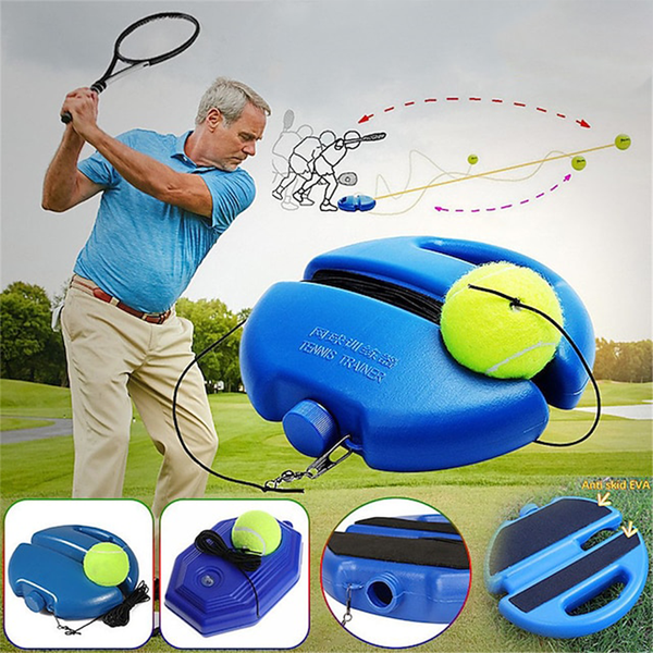 SoloAce Tennis Trainer | Selbsttraining ohne Partner | Elastik-Seil 4 m | Mobile Trainingshilfe