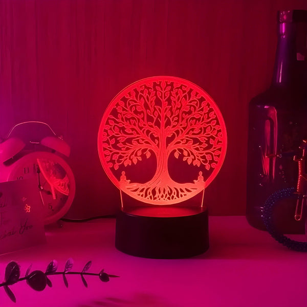 LichtAura 3D LED-Dekolampe | Farbwechsel & Warmlicht | USB & Batteriebetrieb | Acryl-Design | 3D-Effekt