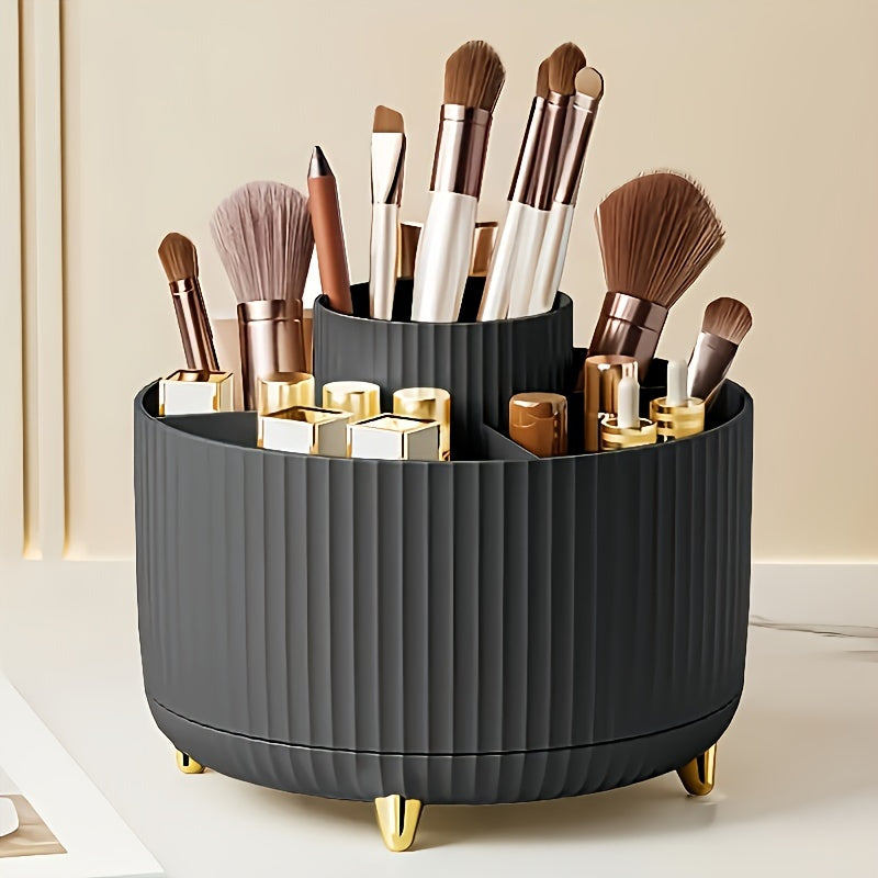 BeautySpin 360° Make-up Organizer Drehbar | 5 Fächer | Transparenter Kosmetik-Organizer | Platzsparend & Robust