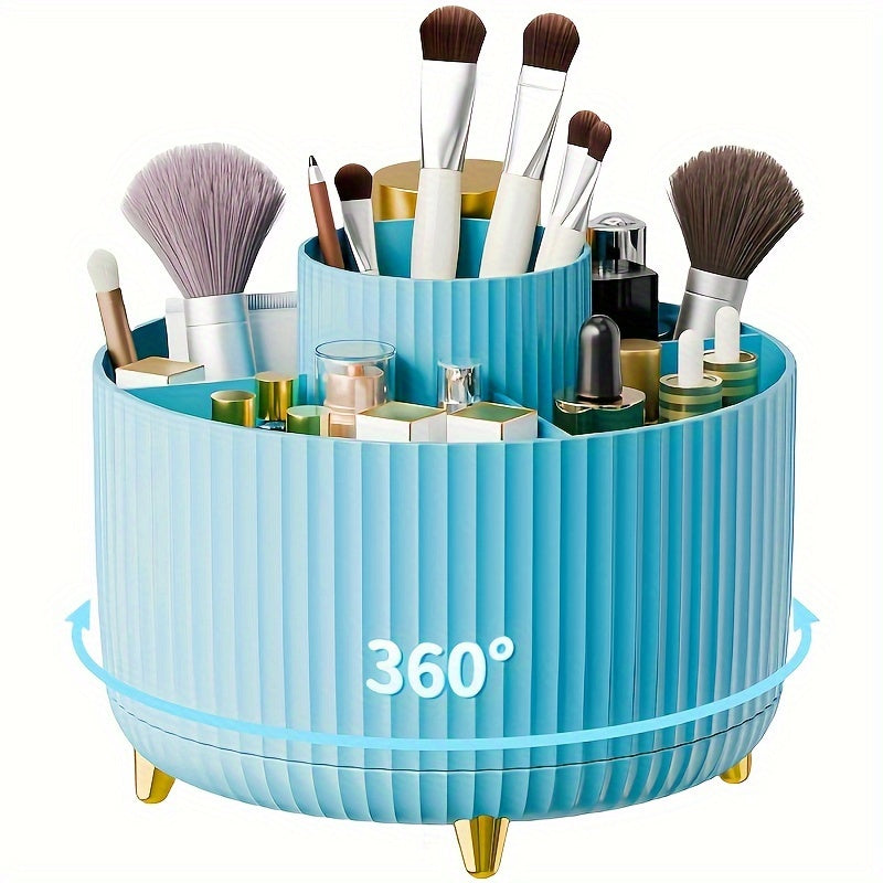 BeautySpin 360° Make-up Organizer Drehbar | 5 Fächer | Transparenter Kosmetik-Organizer | Platzsparend & Robust