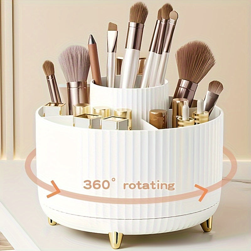 BeautySpin 360° Make-up Organizer Drehbar | 5 Fächer | Transparenter Kosmetik-Organizer | Platzsparend & Robust