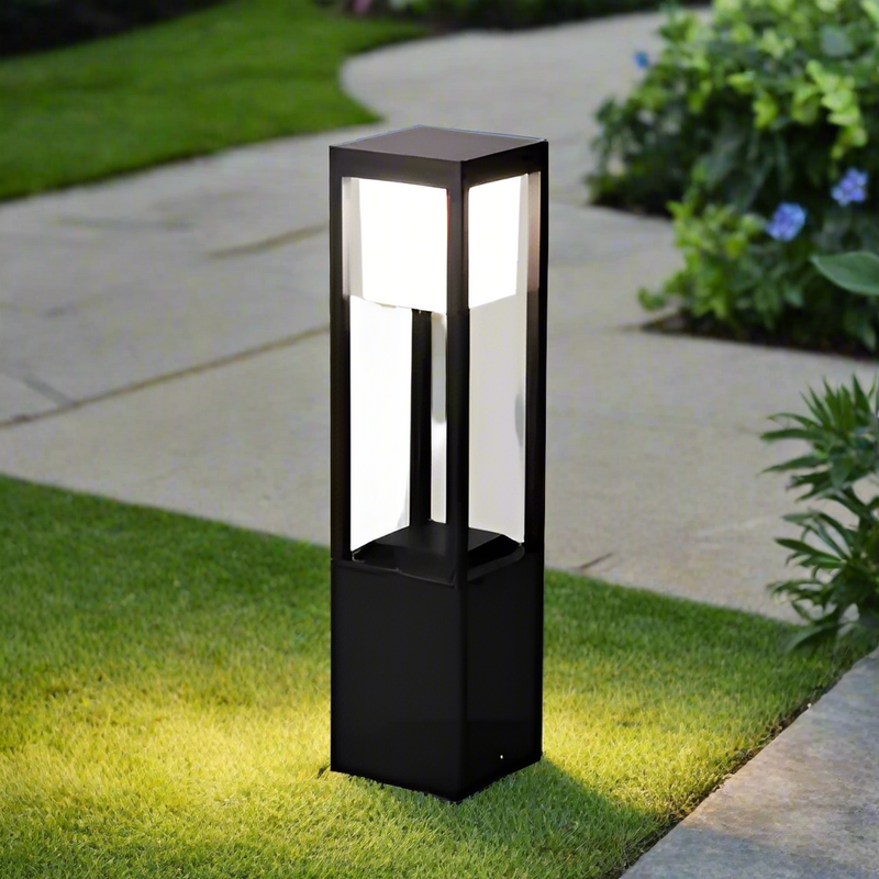 Solarleuchte LUXANO Cube | 60 cm Höhe | Warmweißes LED-Licht | IP54 Wetterfest | Nachhaltige Außenbeleuchtung