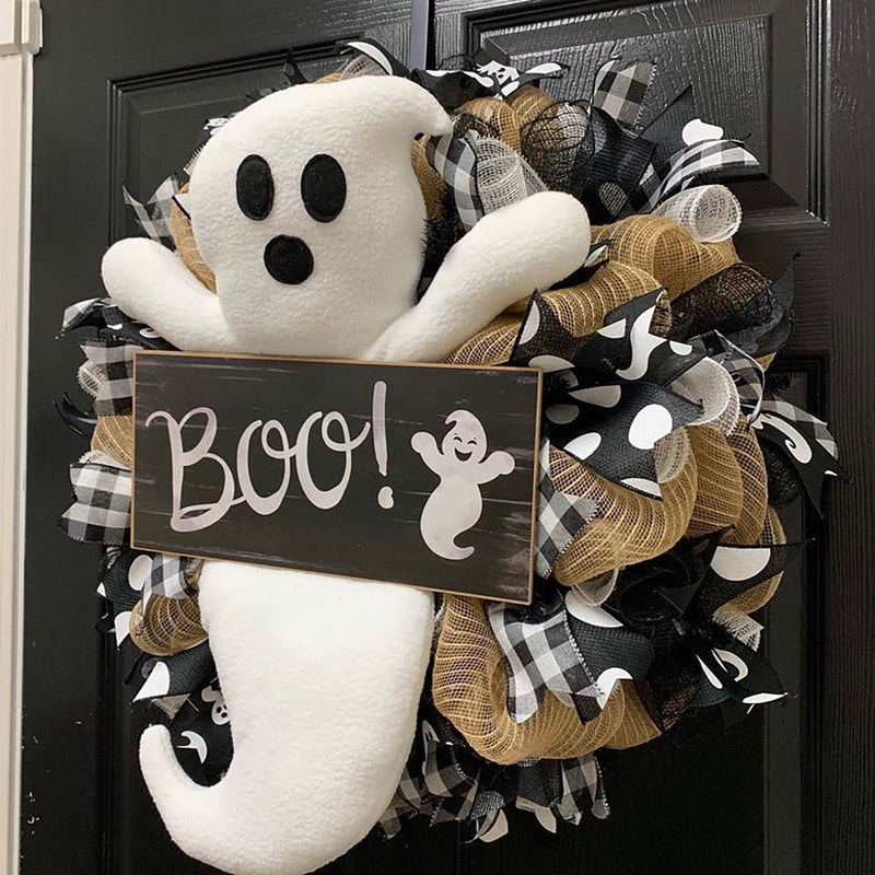 SpookyCharm – Bauernhaus-Stil handgemachter Halloween-Kranz!