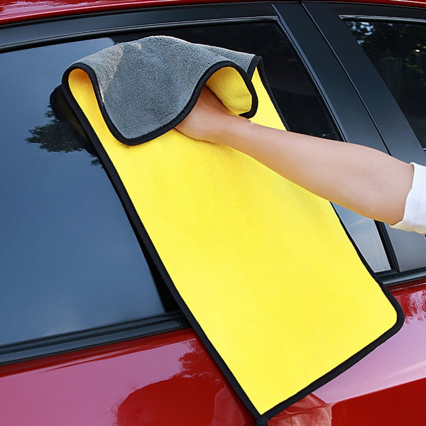 AutoFlair Mikrofaser-Autotuch | Doppelseitig & Streifenfrei | Ultra Saugfähig | Korallenfleece
