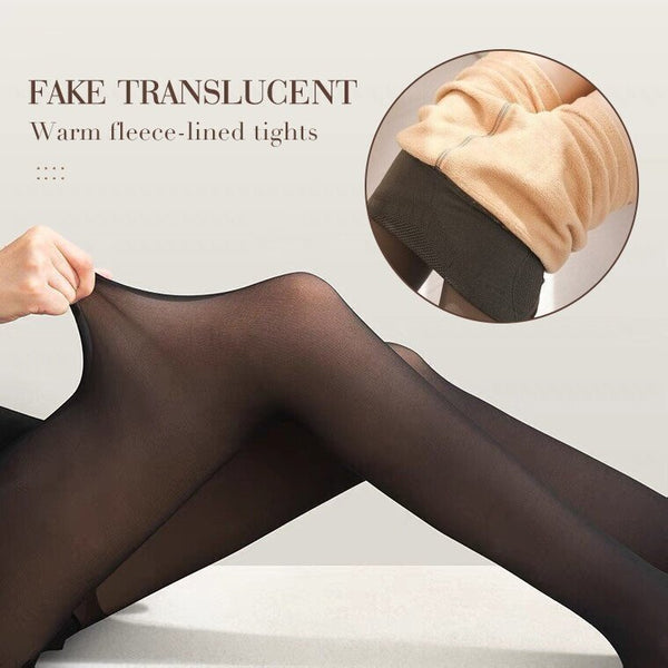 1+1 GRATIS | WinterGlam - Warme Plüsch gefütterte elastische Strumpfhose