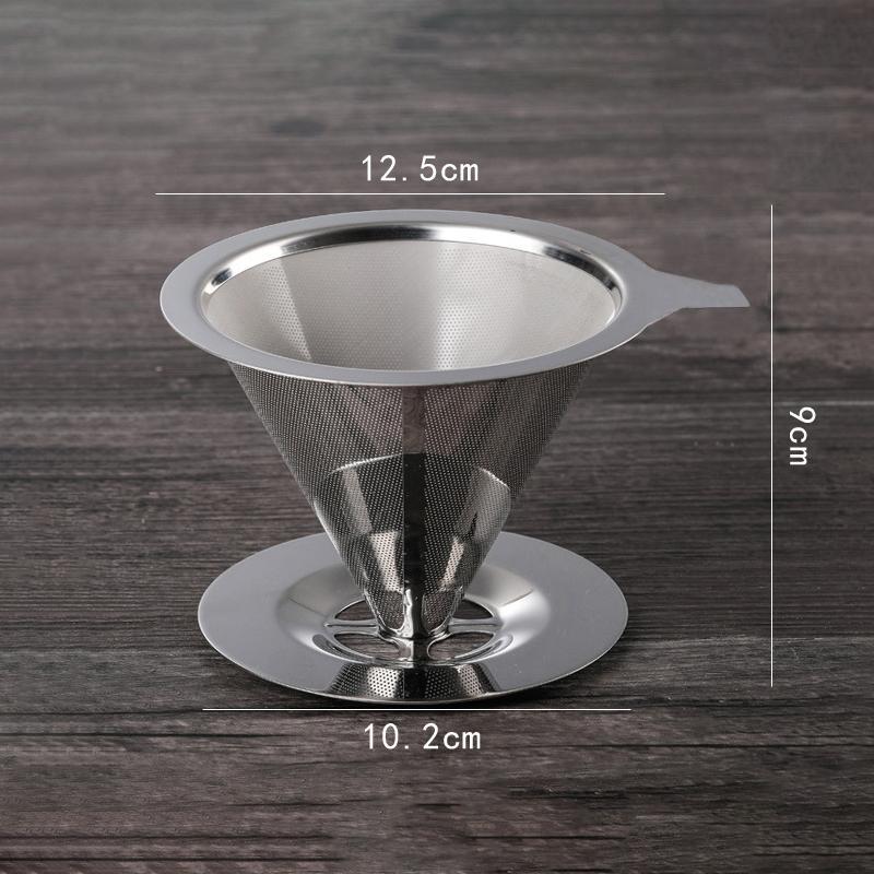 Brewvivo  Kaffee Dauerfilter aus Edelstahl | Feines Sieb & Schneller Auslauf | Ø 11,5–12,5 cm | Wiederverwendbar & Nachhaltig