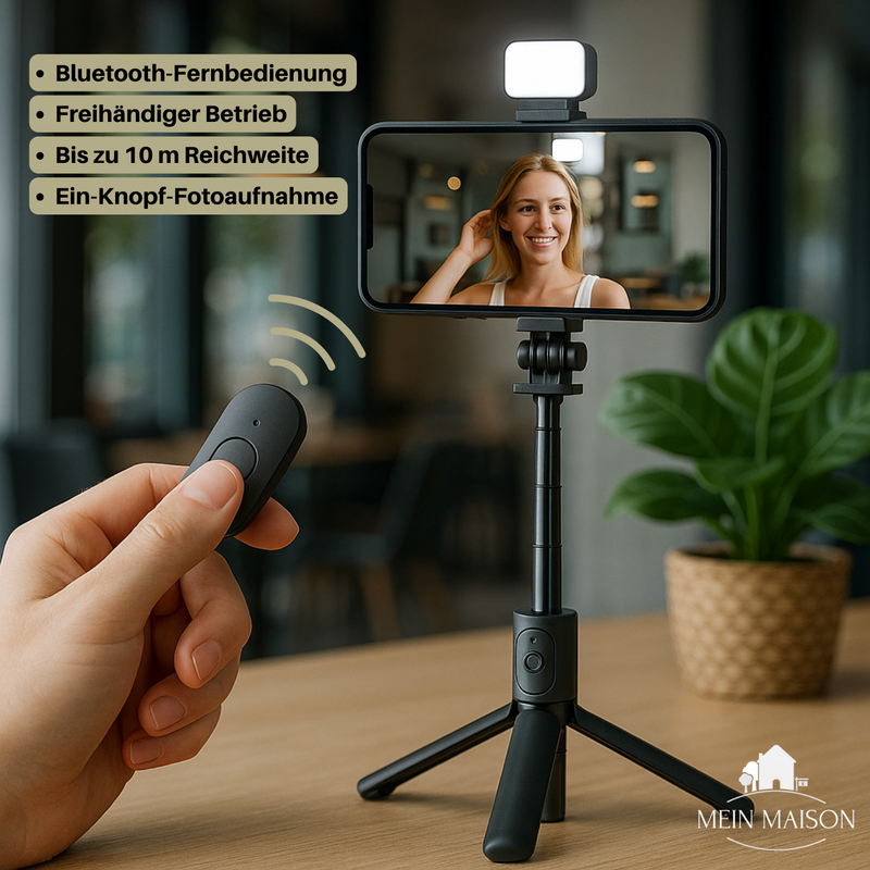 SnapPro – Dein 6-in-1 Bluetooth-Selfie-Stick für perfekte Aufnahmen
