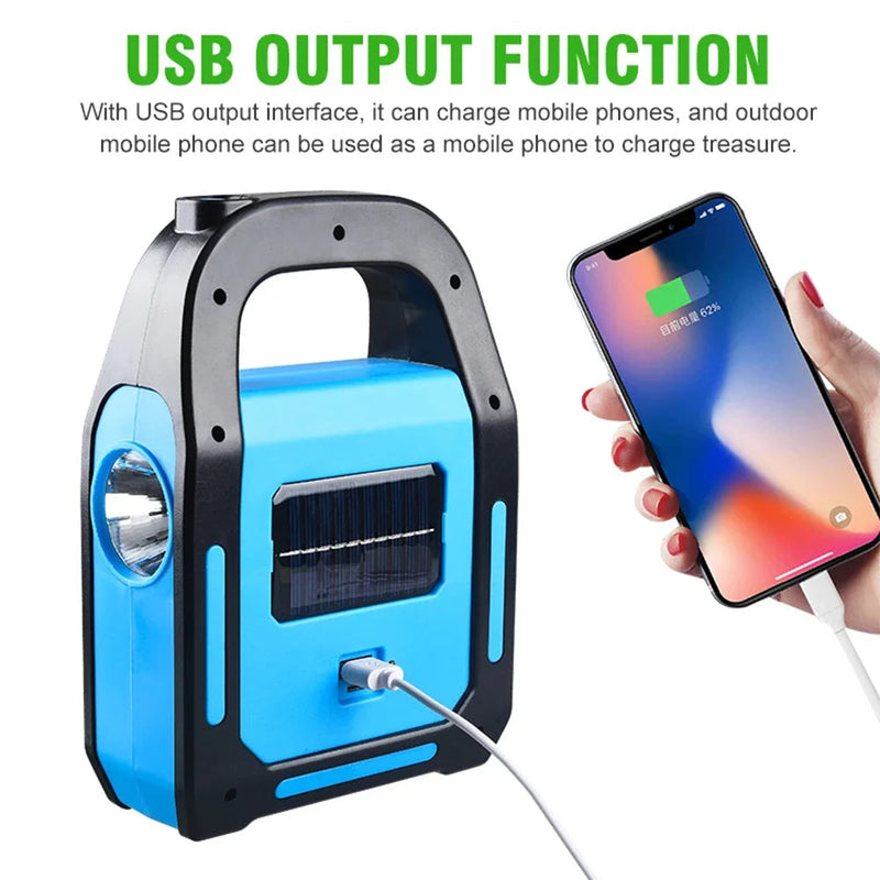 Solarlampe LumaForce 3-in-1 | LED-Laterne & Powerbank | Solar- & USB-Ladung | Wasserdicht & Stoßfest