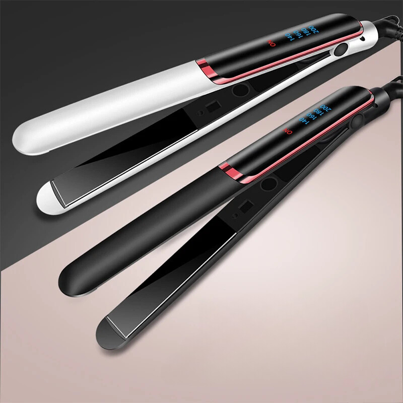 GlamiSilk Ionic Glätteisen mit LCD Display | Antifrizz & Glanz | 4 Temperaturstufen | 30,5 cm | Für nasses & trockenes Haar