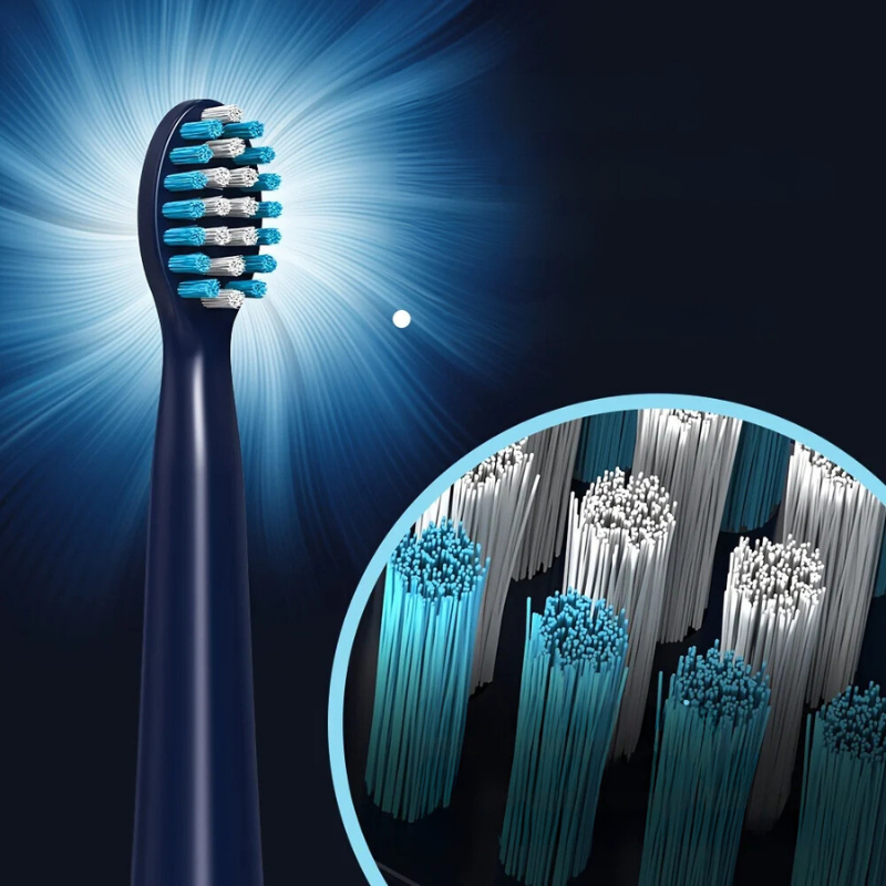 Sonic Zahnbürste Dentexa Pulse | 30.000 Schwingungen | 3 Reinigungsmodi & 2-Minuten-Timer | Inkl. 7 Bürstenköpfe | 30 Tage Akku