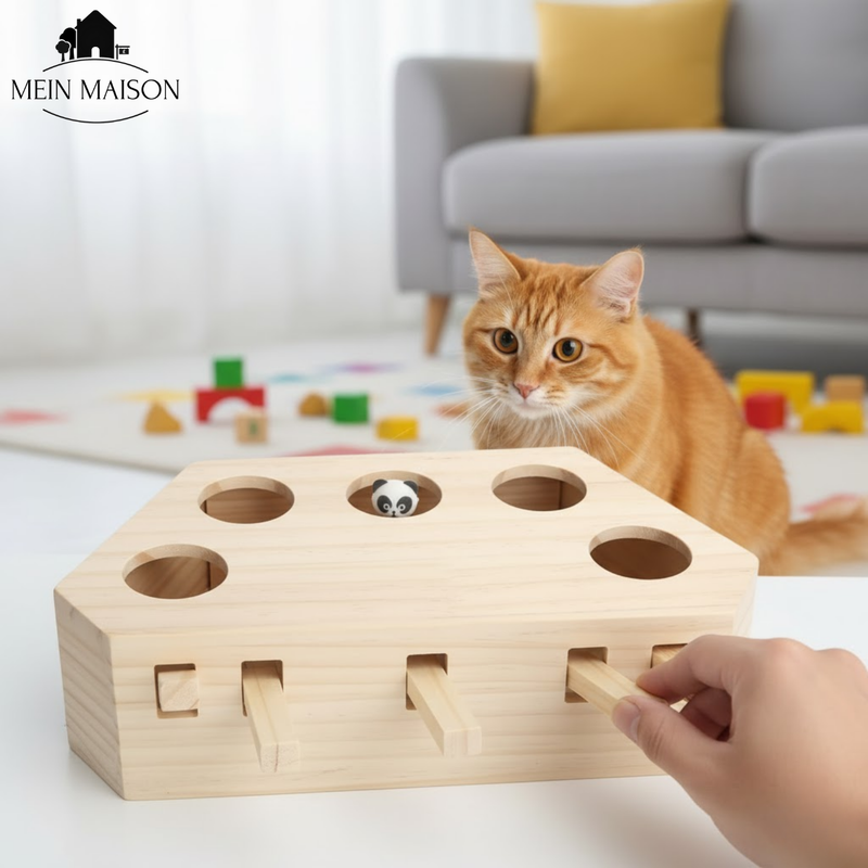 PawFun Holz – Unbegrenzter Spielspaß für zufriedene Katzen