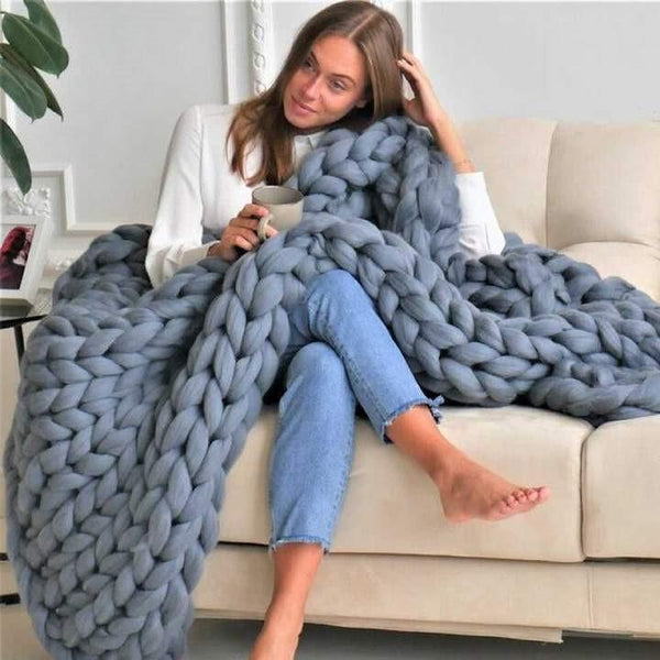 Nordhavn | Grob gestrickte Decke | Gemütlich & Stilvoll | Baumwolle