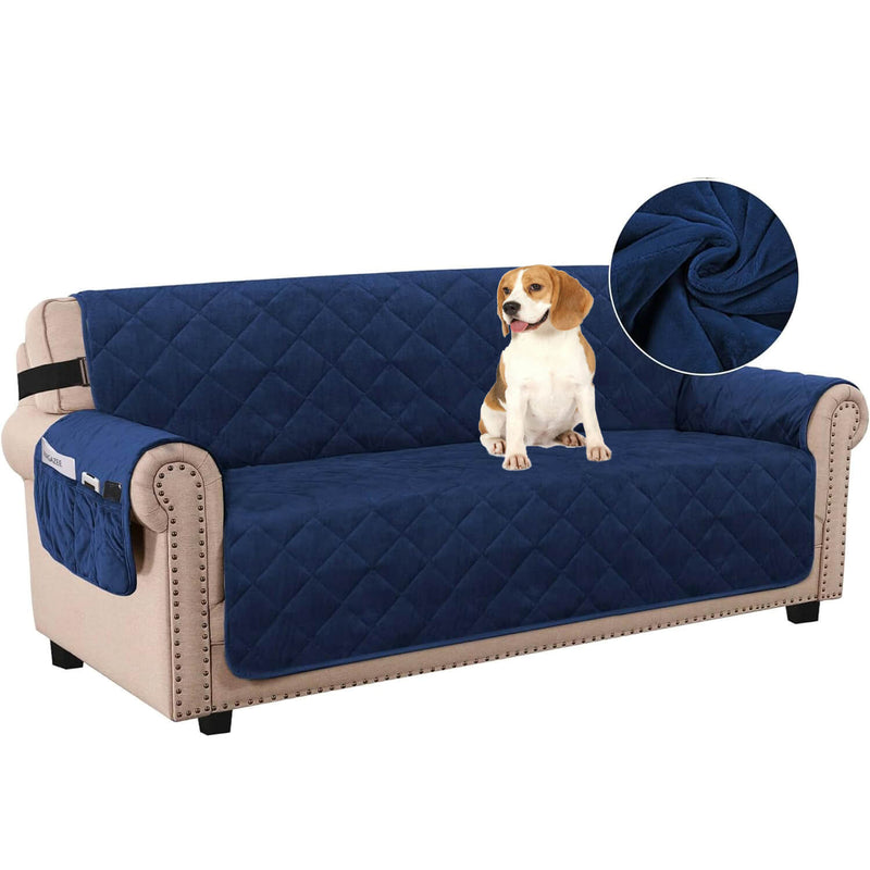 VelvetGuard Sofaüberwurf | Luxus Flanell | Antirutsch & Waschbar | Für 3-Sitzer bis 198 cm
