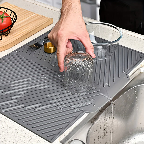 Spülmatte FlexDryPro | Hitzebeständig & Rutschfest | Faltbares Design | Lebensmittelechtes Silikon