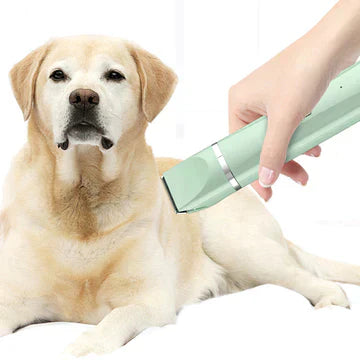 Tierpflegegerät Groomilo 4-in-1 | Leise & Wiederaufladbar | Für Fell & Krallen | Weiß-Grün