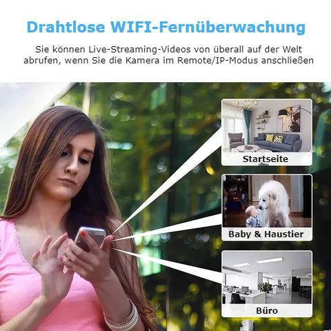 SafeScope HD Sicherheitskamera | 160° Weitwinkel | 1080P Full HD | App-Steuerung & Bewegungserkennung