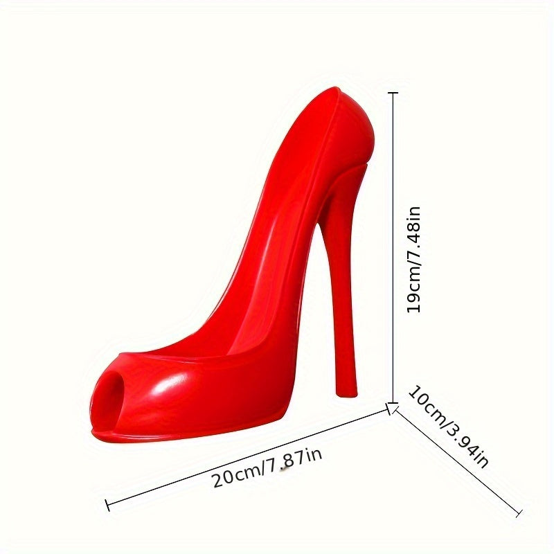 Wijnflaschenhalter VinoChic High Heel | Design-Wohnaccessoire | 100 cm Höhe | Kreatives Schuhregal aus Kunststoff