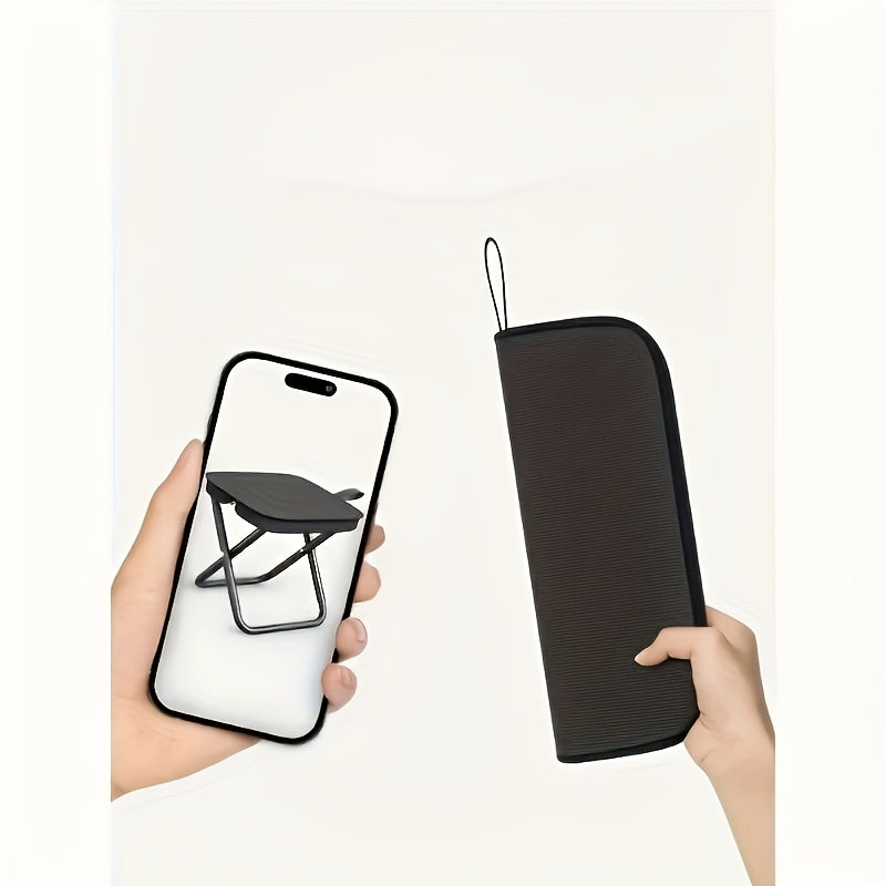 Faltstuhl Campilo Compact | Mit Tragegriff | Robustes Stahlgestell | 28,5 × 26,5 × 23 cm (gefaltet)