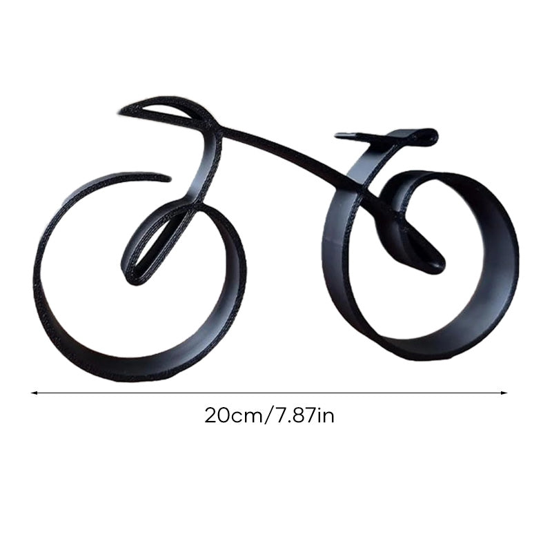 Velaro Fahrrad-Skulptur | Minimalistisches Drahtrahmen-Design | Eisen Schwarz | Geschenkidee für Radliebhaber