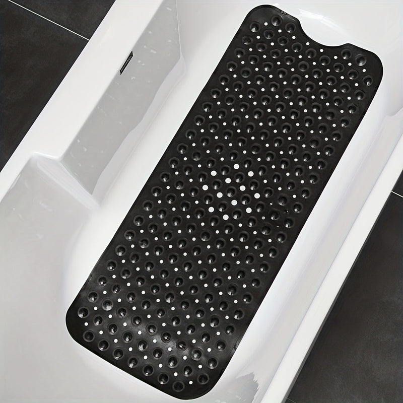 Antirutsch-Badewannenmatte SAFELIA | Extra Lang (101×40 cm) | Mit Saugnäpfen & Abflusslöchern | PVC