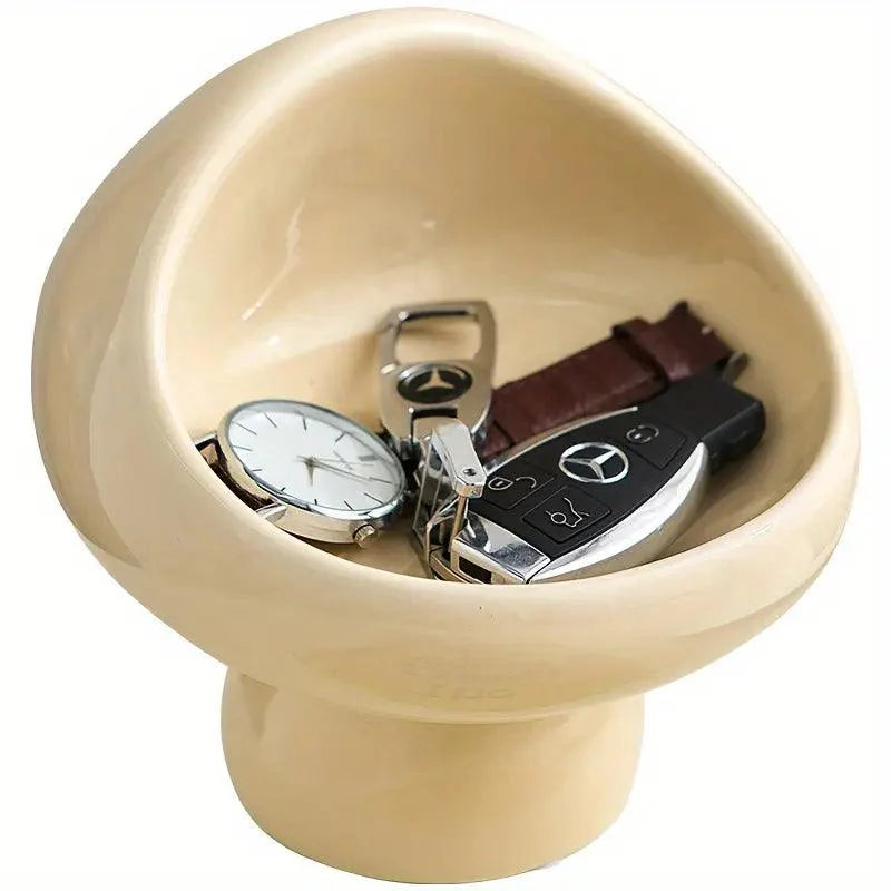 Pilz Aufbewahrungsdose | Keramik Deko | Schmuck- & Schlüsselhalter | Minimalistisches Design