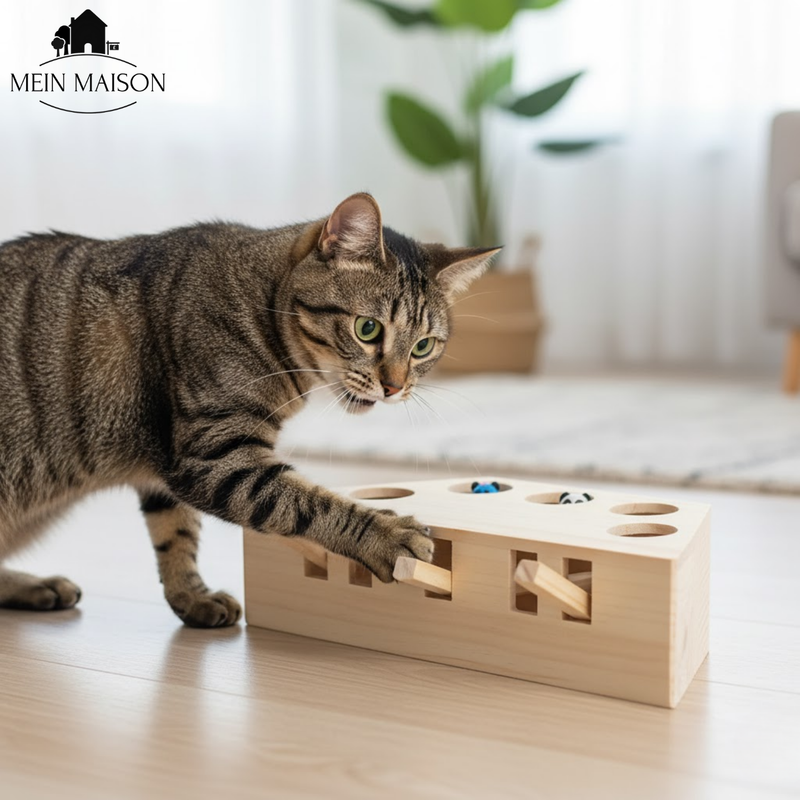 PawFun Holz – Unbegrenzter Spielspaß für zufriedene Katzen