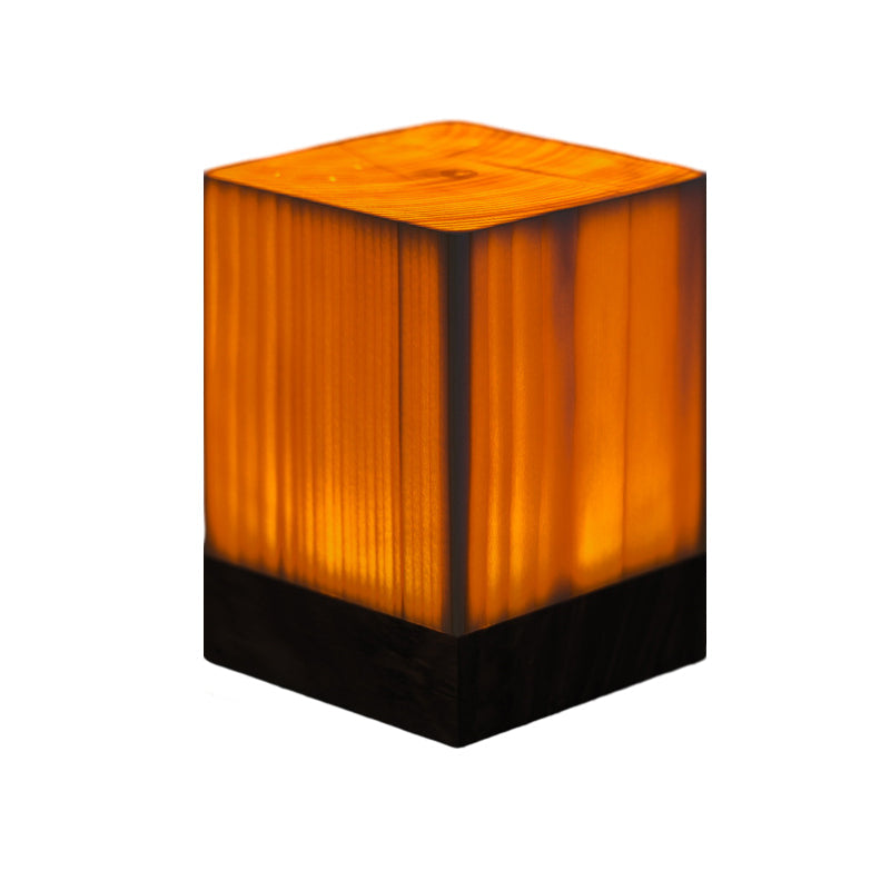 LED Tischlampe Lumaviva NaturLite | Touch-Dimmung & Akku | Kabellos & Wiederaufladbar | Holzoptik | Für Schlafzimmer, Schreibtisch & Wohnzimmer