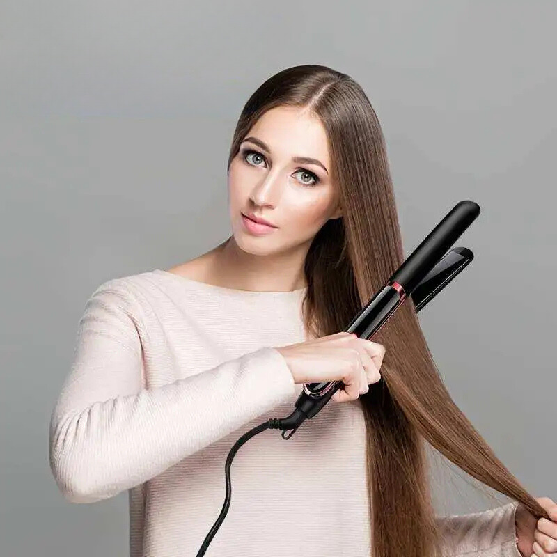 GlamiSilk Ionic Glätteisen mit LCD Display | Antifrizz & Glanz | 4 Temperaturstufen | 30,5 cm | Für nasses & trockenes Haar