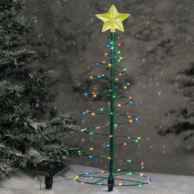 Solar-Weihnachtsbaum Dekoration (39 Zoll, 200 LED) Mit Kugeln & Beeren - Wasserdicht, 8 Modi, Für Garten & Hof