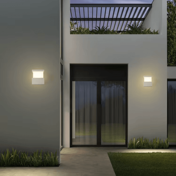 LumoVerde Wasserfeste LED Außenwandleuchte | Modernes Design | Energiesparend & Wetterfest | 15 × 12 × 16 cm