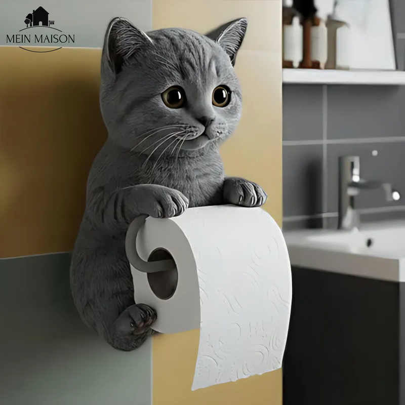 PurrRoll – Der charmante Katzen-Toilettenpapierhalter!