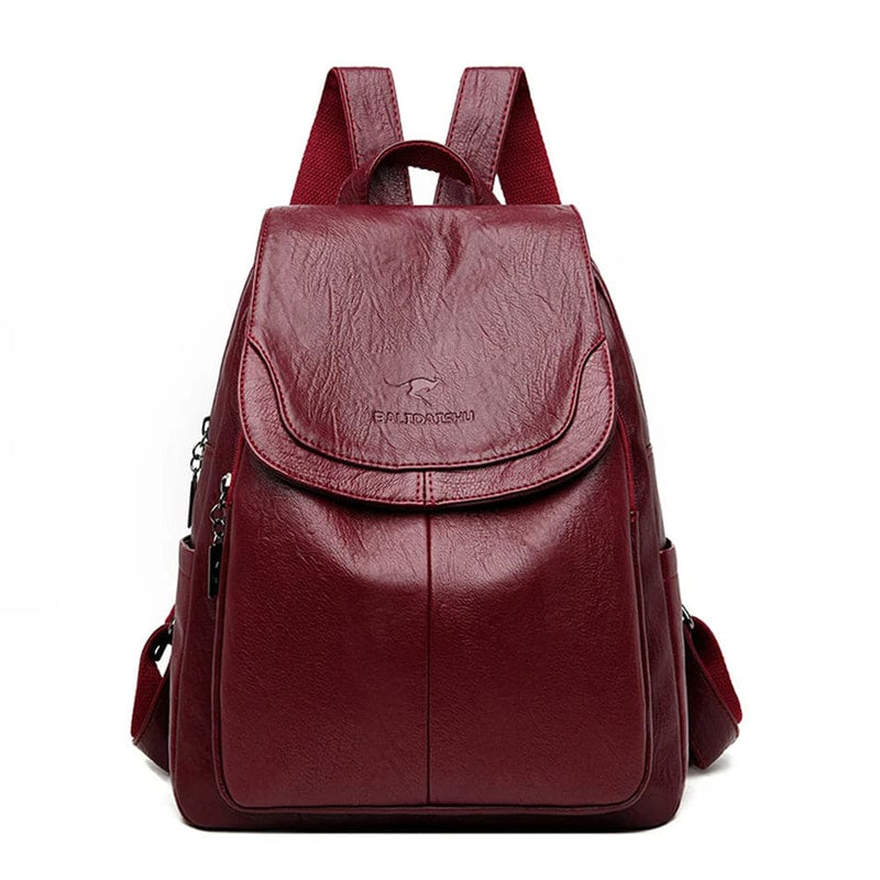 Lederrucksack UrbanVault | Antidiebstahl-Design | Eleganter Reisebegleiter | Für 15" Laptop